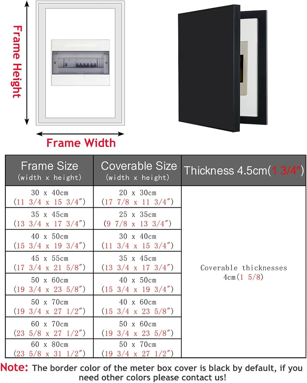 Electrical Panel Cover Wall Mounted Circuit Breaker Box Cover White, Decorative Fuse Box Covers with Traceless Nails, Hide Ugly Electric Panel Cover Room Decor(WXL-60 x 70CM-23.6 x 27.6)
