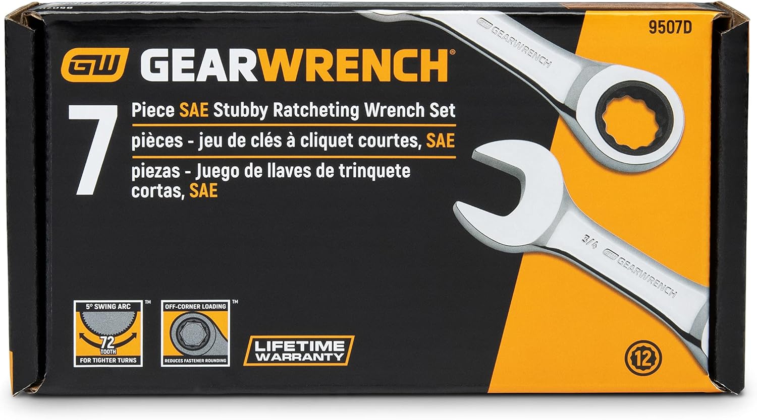 GEARWRENCH 10 Pc. Ratcheting Crowfoot Wrench Set, Metric - 89119