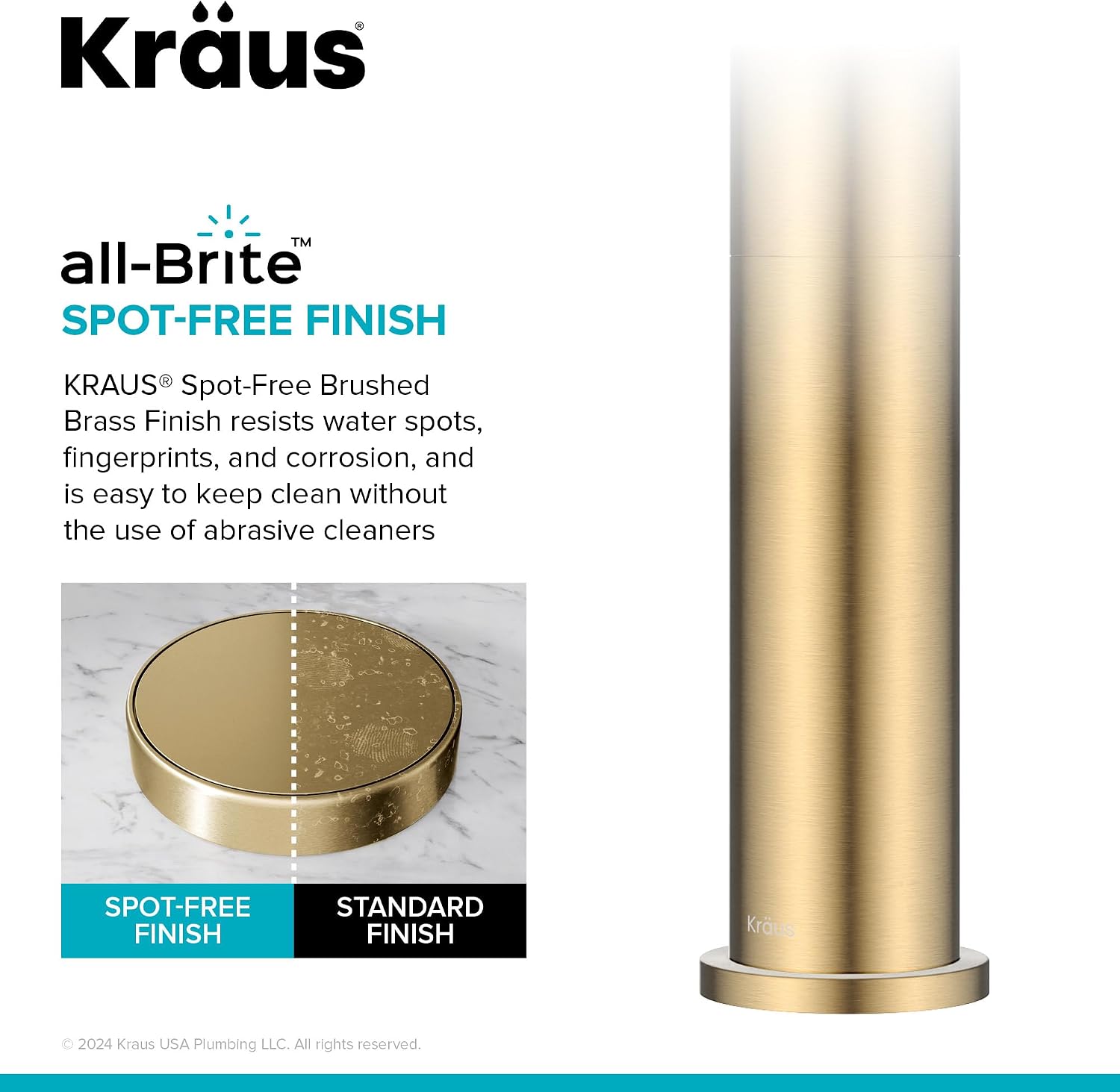 KRAUS Indy Bathroom Faucet for Vessel Sink in Spot-Free Brushed Brass with Single Handle, Pop Up Drain and Supply Lines, KVF-1410SFBB