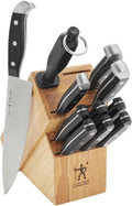 HENCKELS Statement Premium Quality 12-Piece Knife Set with Block, Razor-Sharp, German Engineered Informed by 100+ Years of Mastery, Lightweight and Strong, Dishwasher Safe, Natural