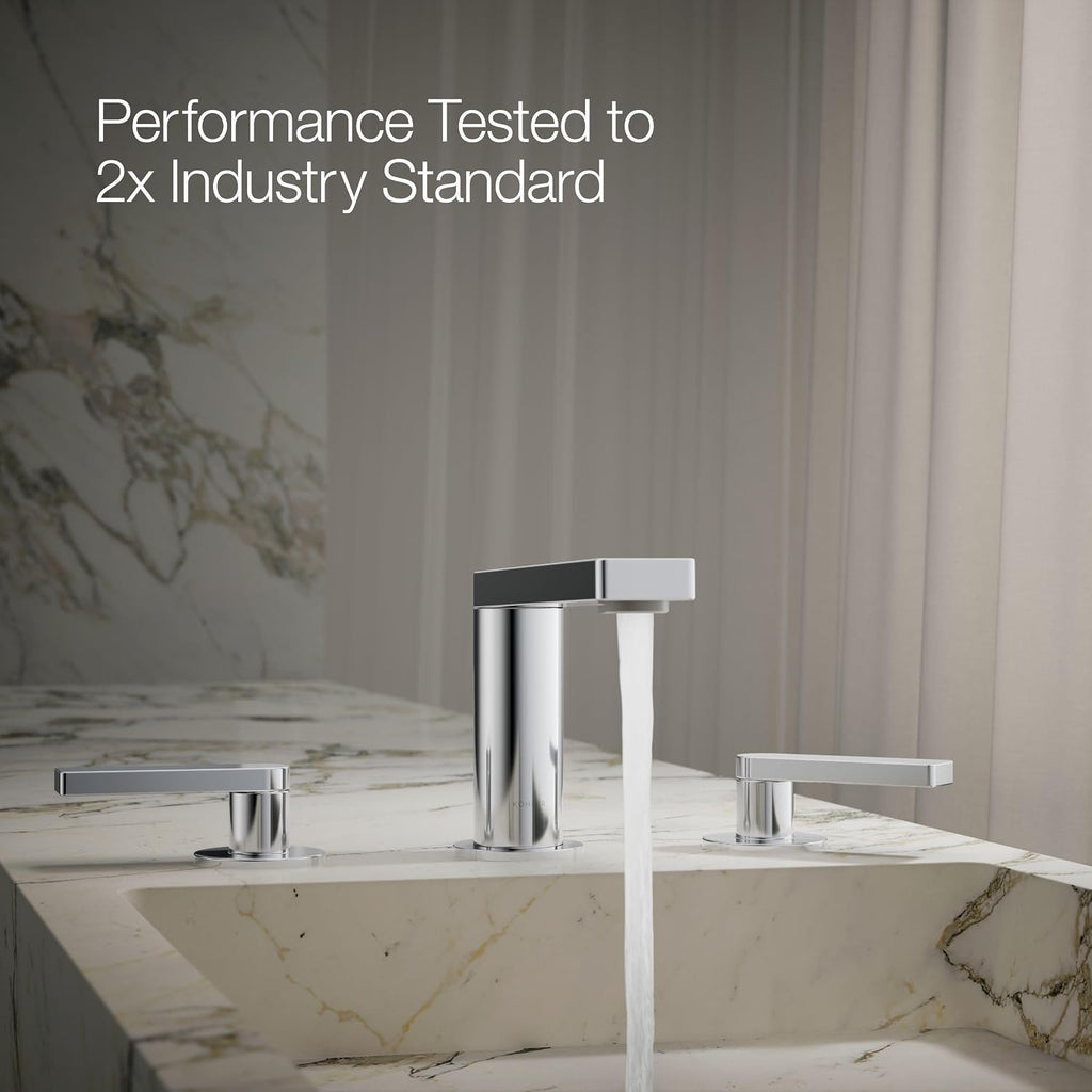Kohler 73060-4-CP Composed® Widespread Bathroom Sink Faucet with Lever Handles, 1.2 gpm, Polished Chrome