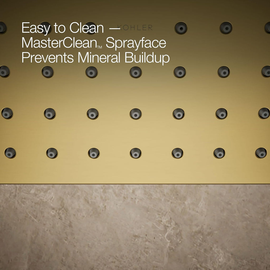 Kohler K-TS23503-4G-2MB Parallel Rite-Temp Shower Trim Kit with Lever Handle, 1.75 GPM, Vibrant Moderne Brushed Brass