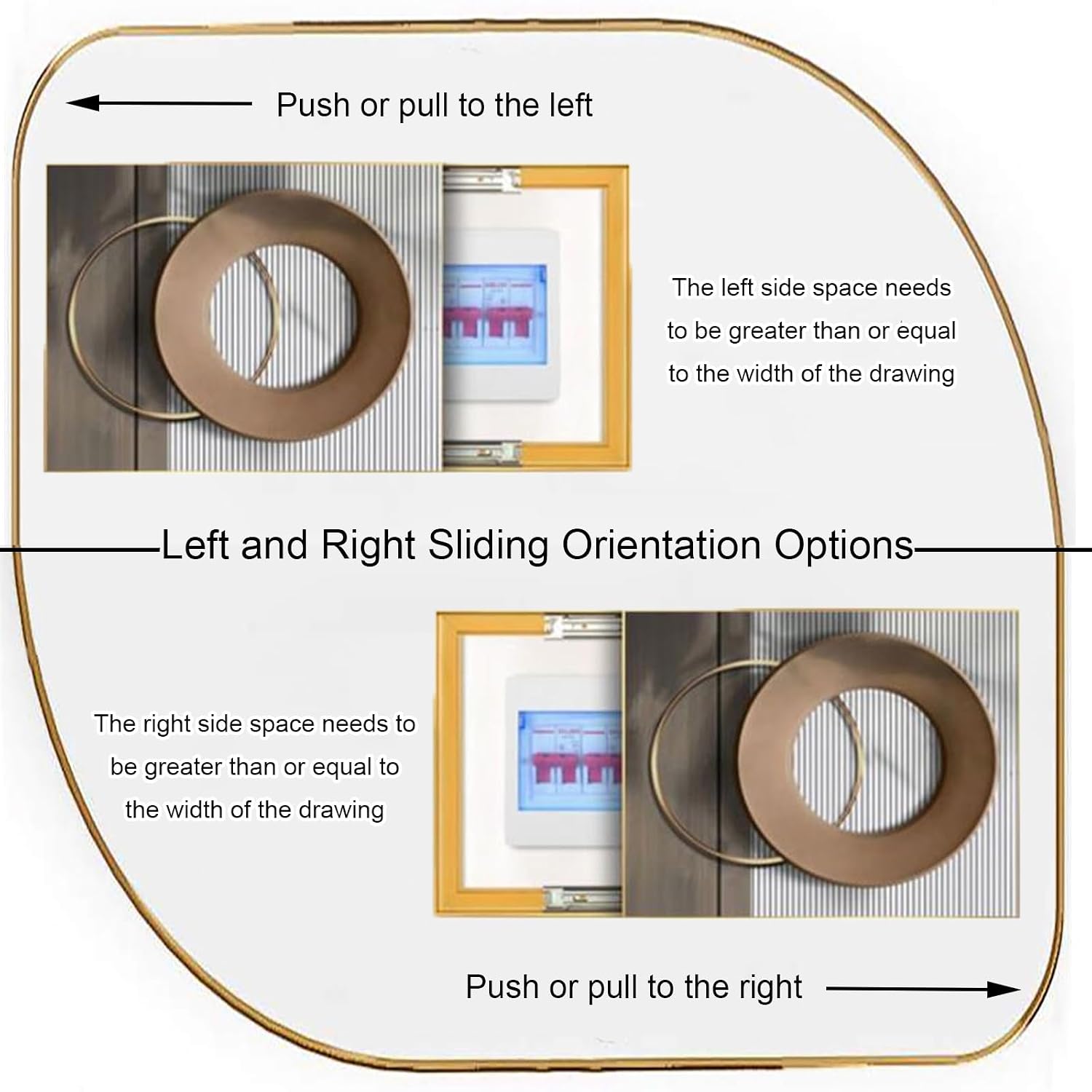 Decorative Hide Meter Electric Breaker Box Cover, Electrical Panel Cover, Wall Mounted Decorative Painting, for Home Entrance Hallway Bedroom(Beige 1,55 * 45cm/21.6 * 17.7in)