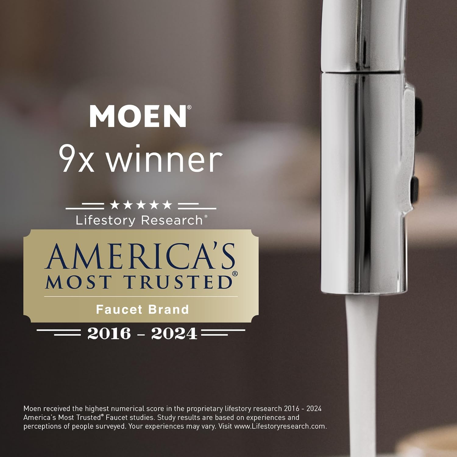 Moen Doux Brushed Nickel One-Handle High Arc Laminar Stream Bathroom Faucet, Modern Bathroom Sink Faucet, S6910BN