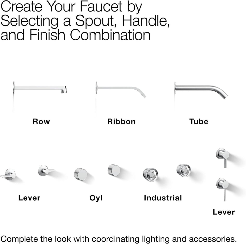 KOHLER Components Wall-Mount Bathroom Sink Faucet Lever Handle Trim