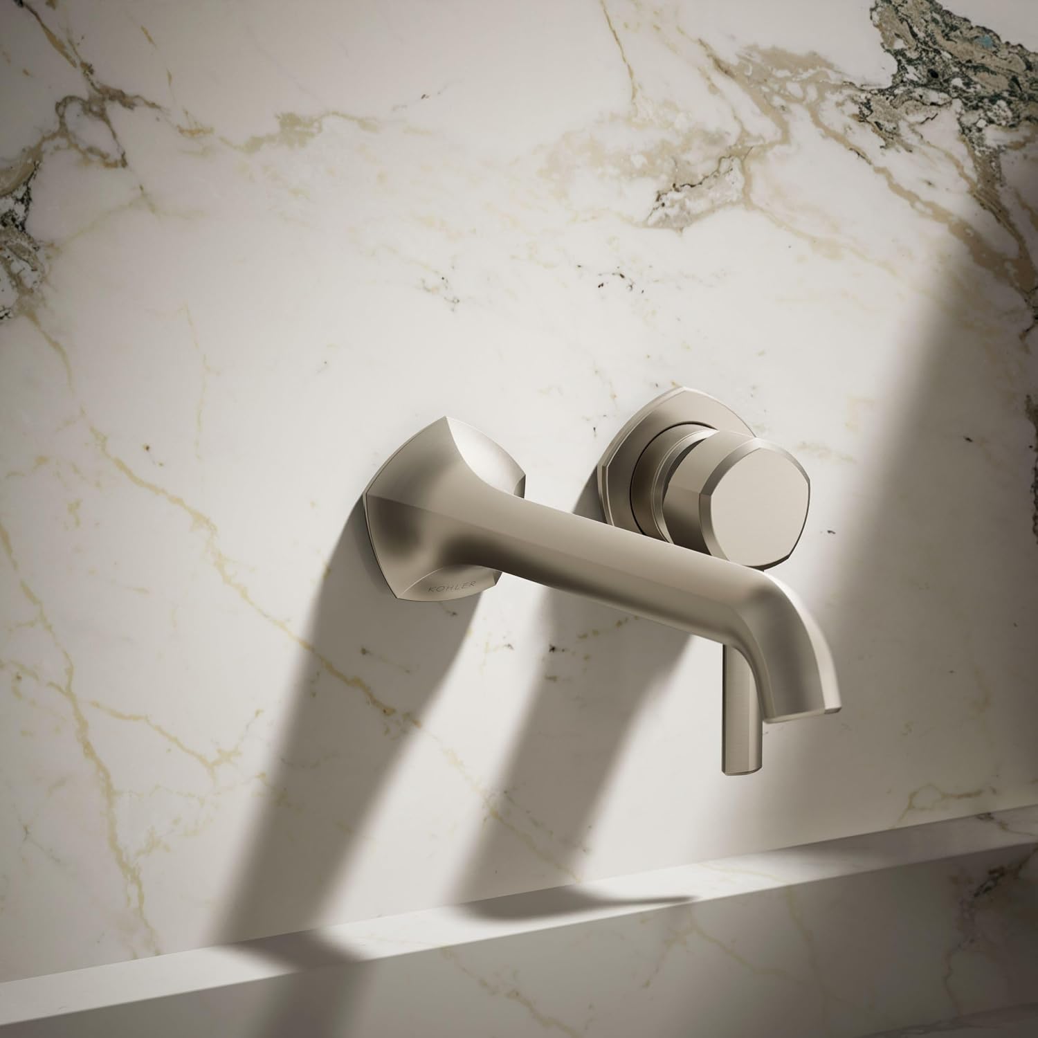 KOHLER K-27012-4-BN Occasion® Wall-Mount Bathroom Sink Faucet Handle, Premium Durable Metal, Corrosion Resistant, Vibrant Brushed Nickel