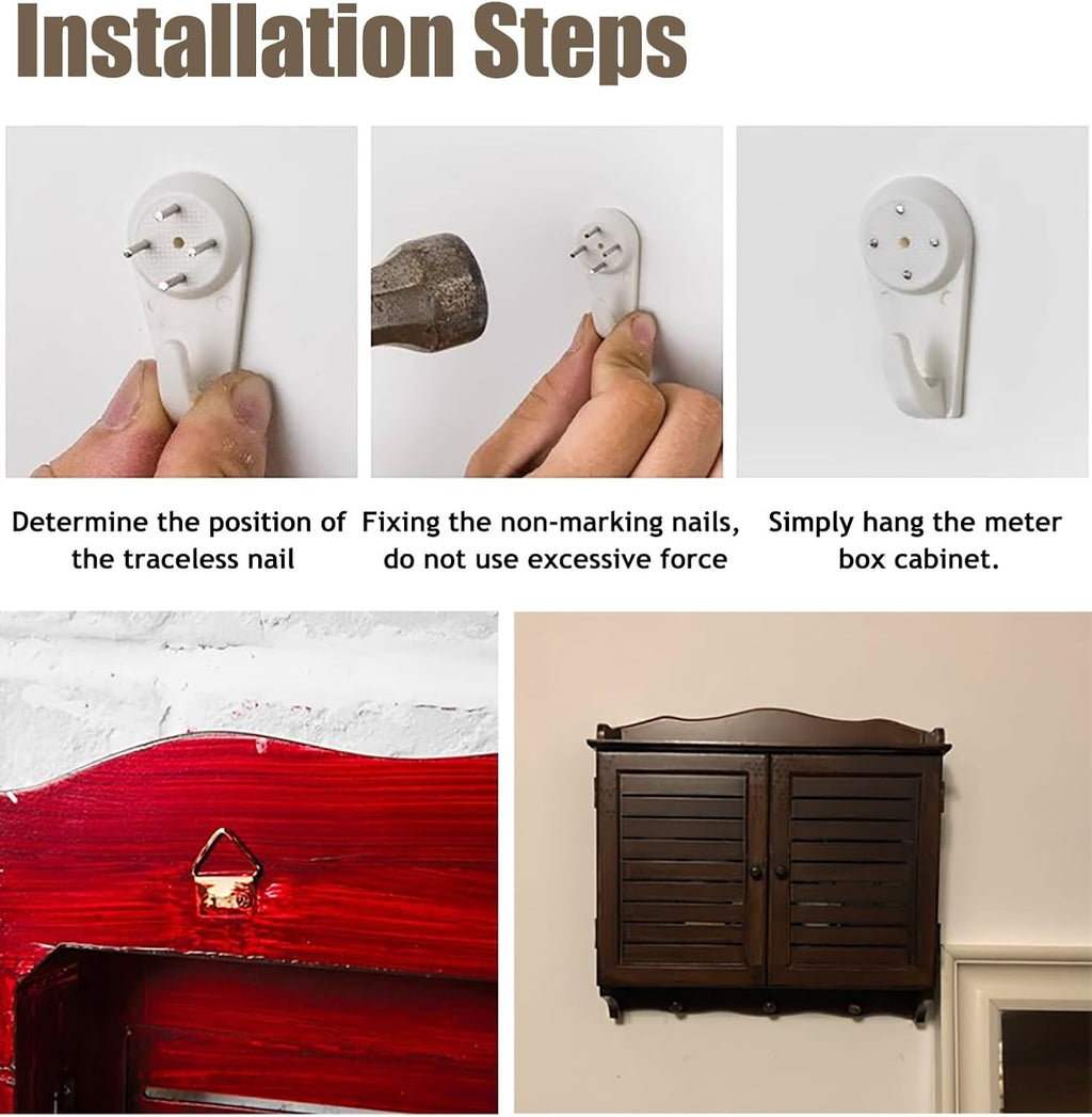 Electrical Panel Cover Wall Mounted Electric Meter Box Cover Cabinet, Shutter Door Breaker Box Cover Decorative, Fuse Box Cover for Hiding Electrical Panels/Routers(White,40x28CM-15.7x11)
