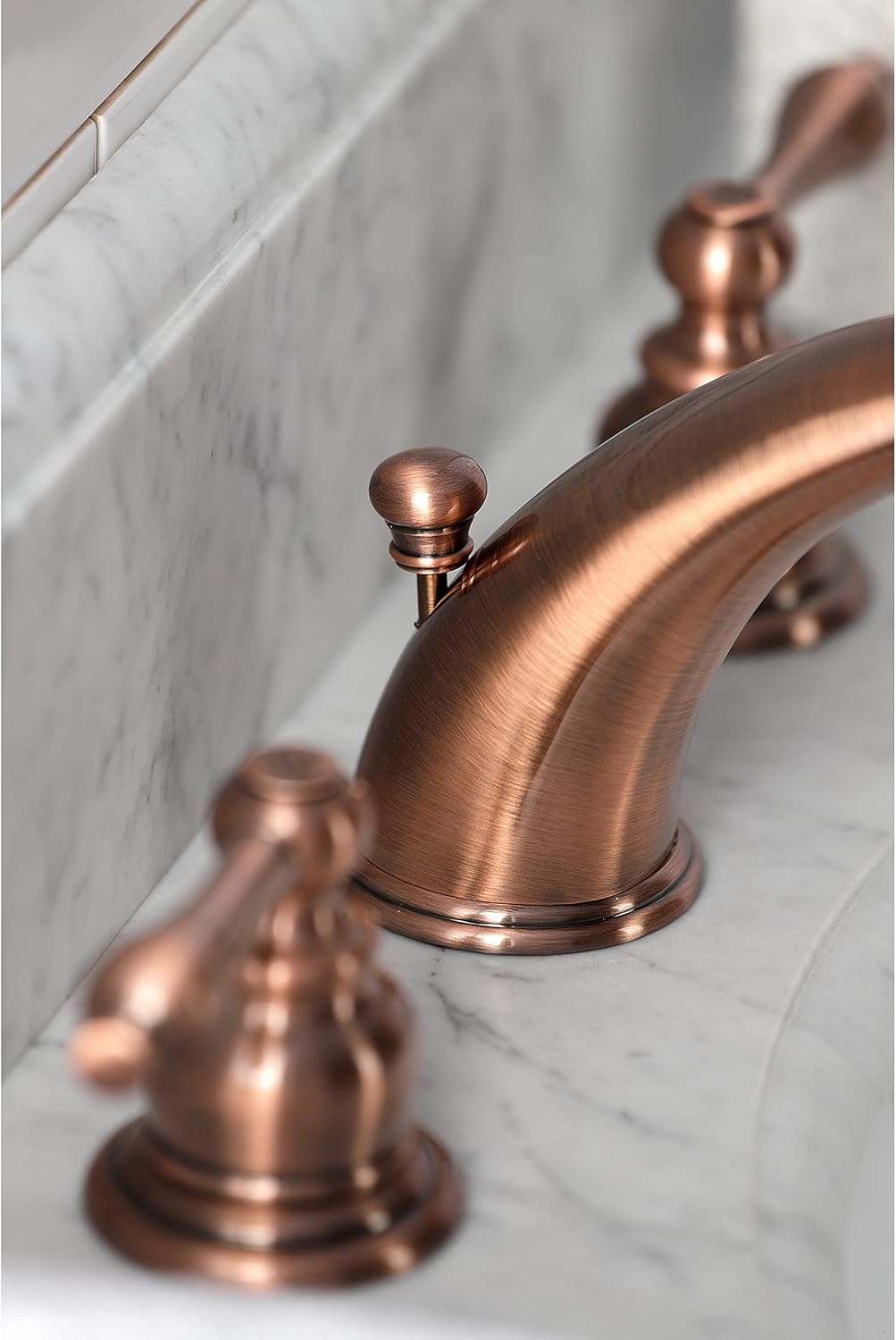 Kingston Brass KB976AL Victorian Widespread Bathroom Faucet, Antique Copper, 10 x 5.75 x 4.06