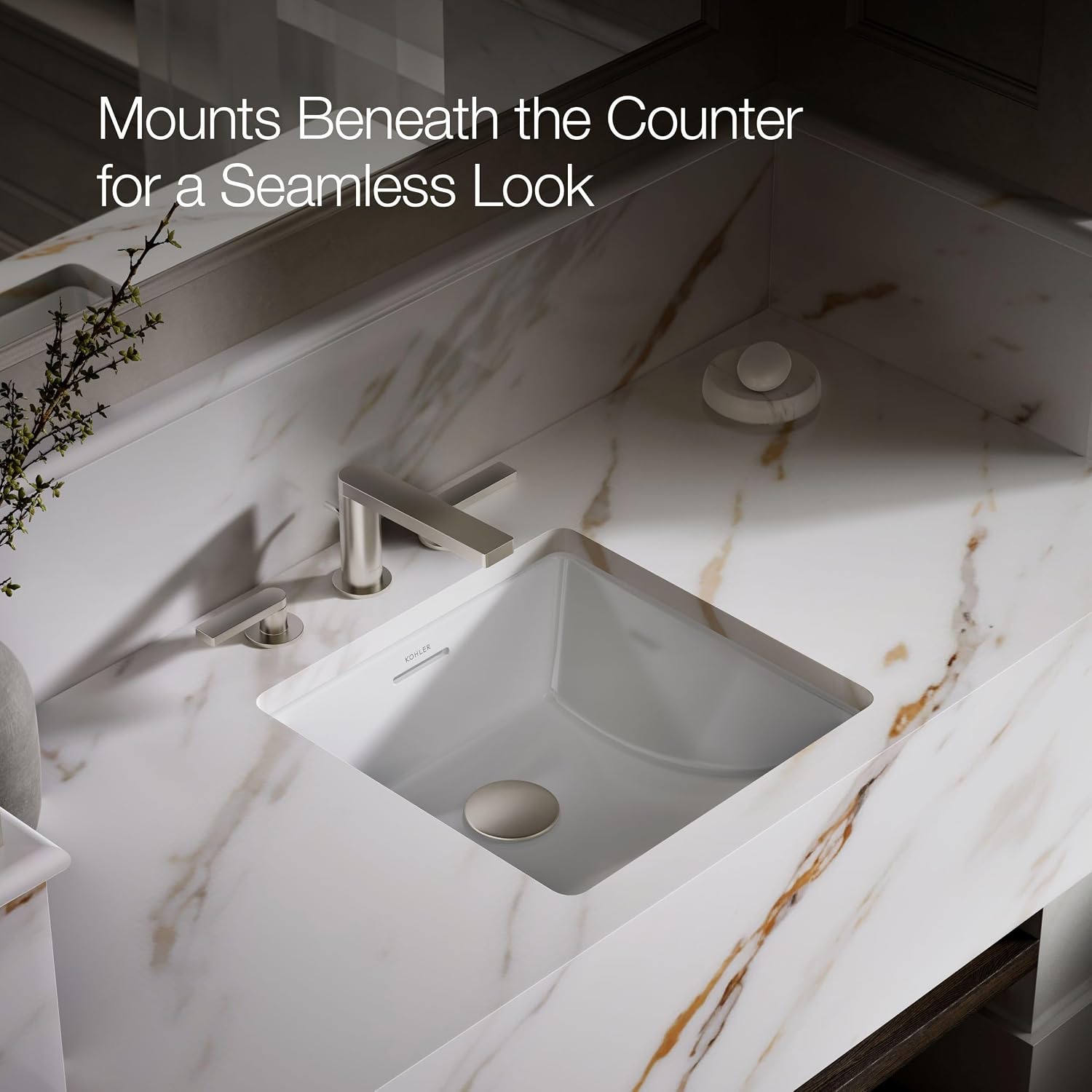 Kohler Brazn Square Undermount Bathroom Sink
