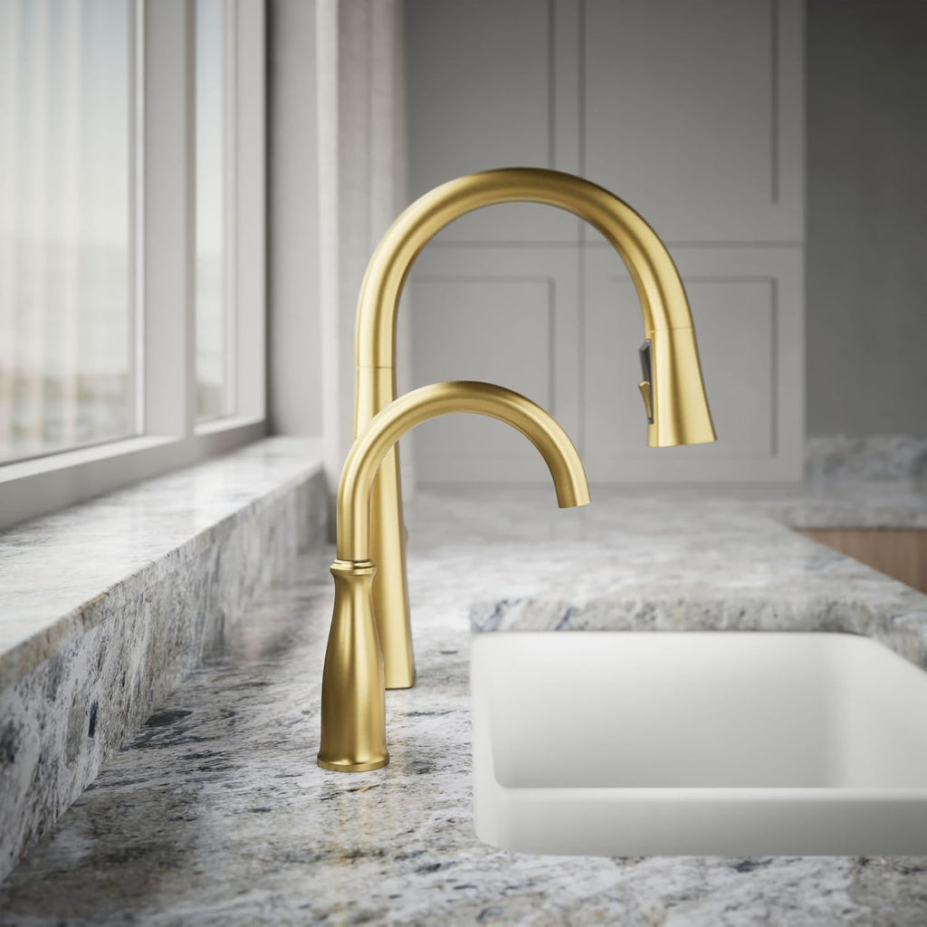 Kohler 26367-2MB Traditional Beverage Faucet, Vibrant Brushed Moderne Brass