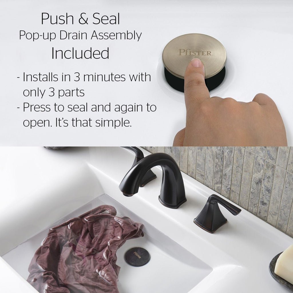 Pfister LF042VGKK Vega Single Control 4 Inch Centerset Bathroom Faucet in Brushed Nickel, Water-Efficient Model