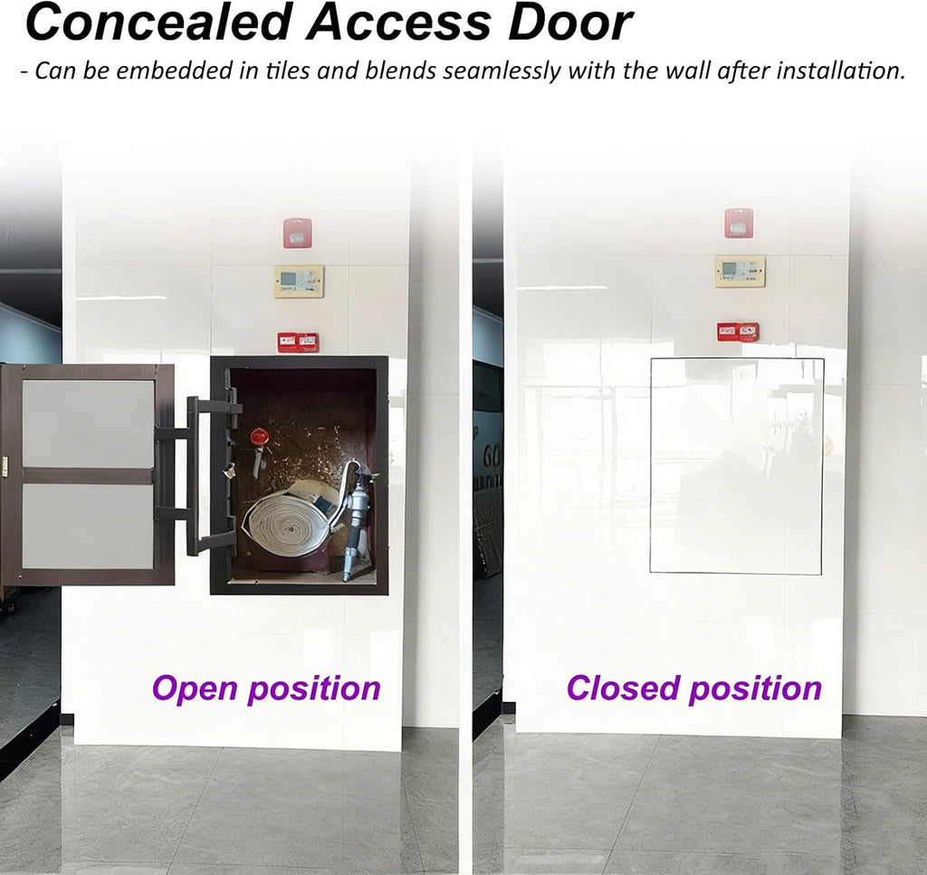 Concealed Access Panel for Plumbing & Electrical - Steel Frame Drywall Inspection Hatch Cover 12x12, 14x14, 16x16 inches - Easy Installation, Durable & Secure Solution