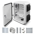 Outdoor Electrical Box, Cold-Rolled Steel Plate, Aluminum Alloy Back Beam, One-Piece Ventilation Design, IP65 Waterproof, Wall/Pole Mounted (15.7' x 11.8' x 7.9')