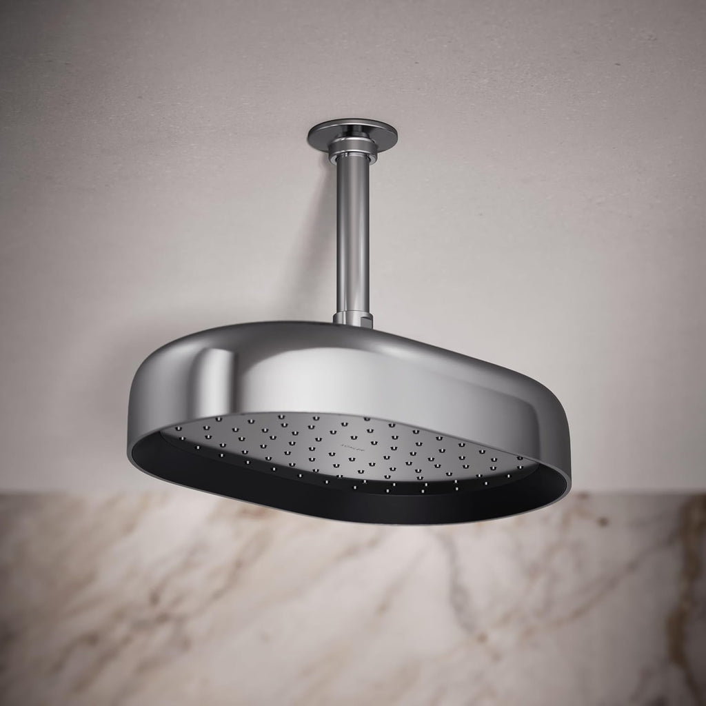 Kohler 26293-CP Statement® Oblong 12' single-function rainhead, 2.5 gpm, Polished Chrome