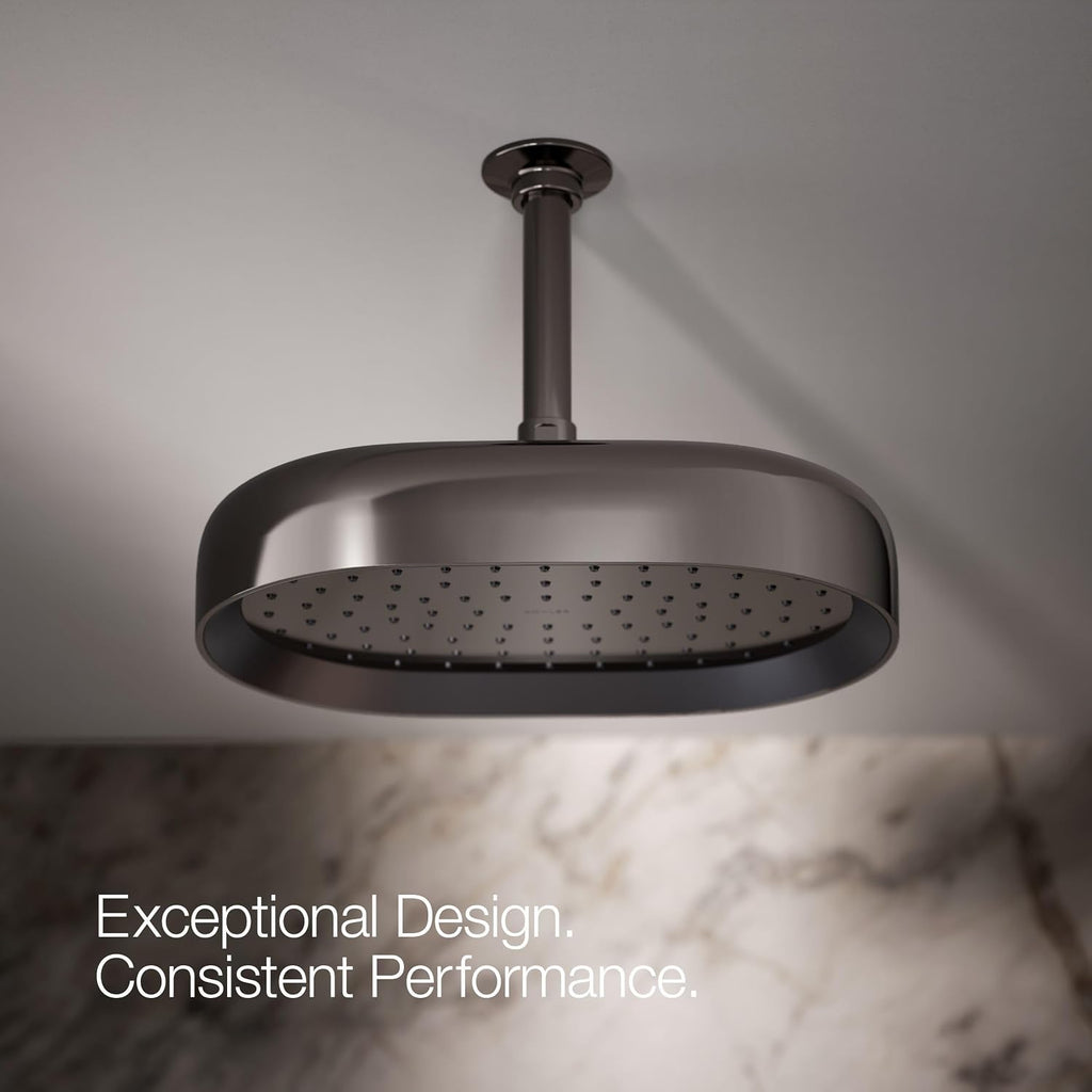 Kohler 26293-G-TT Statement® Oblong 12' single-function rainhead, 1.75 gpm, Vibrant Titanium
