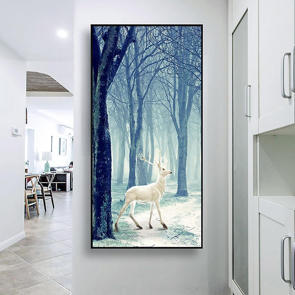 Decorative Fuse Box Covers, Hide Electrical Panel Meter Breaker Wall Mounted Cover, Electric Meter Box Decorative Painting, for Living Room Home Office(Black 1,60 * 120cm/24 * 47.5in)
