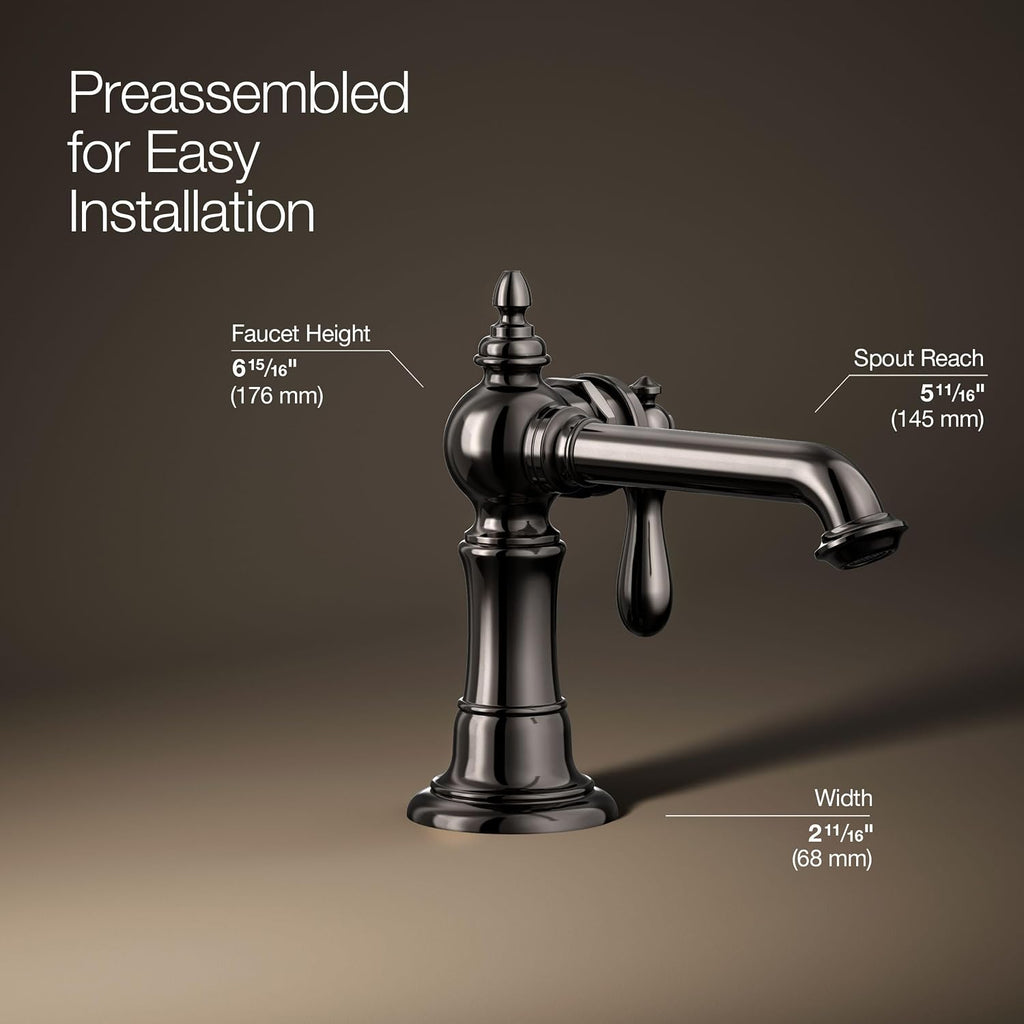 Kohler 72762-9M-TT Artifacts® Single-Handle Bathroom Sink Faucet, 1.2 gpm, Vibrant Titanium
