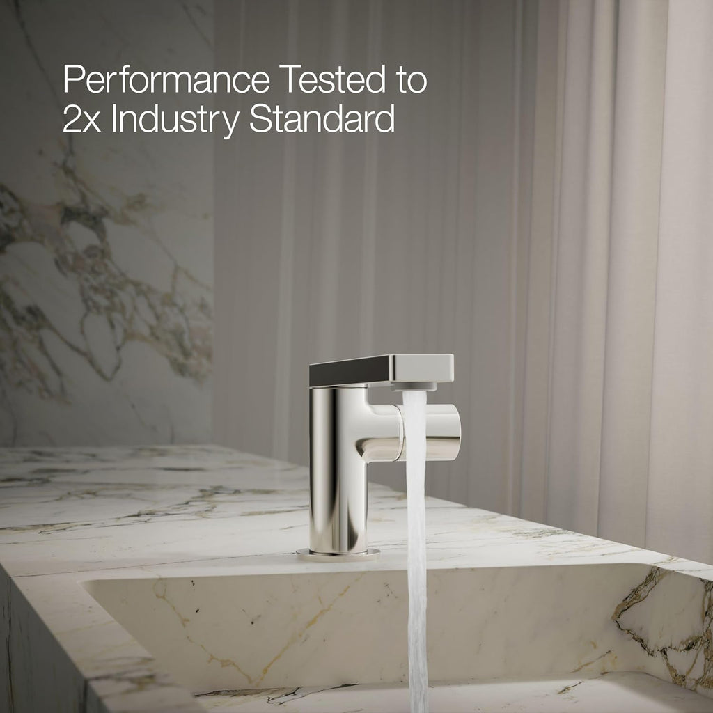 Kohler 73050-7-SN Composed® Single-Handle Bathroom Sink Faucet with Cylindrical Handle, 1.2 gpm, Vibrant Polished Nickel
