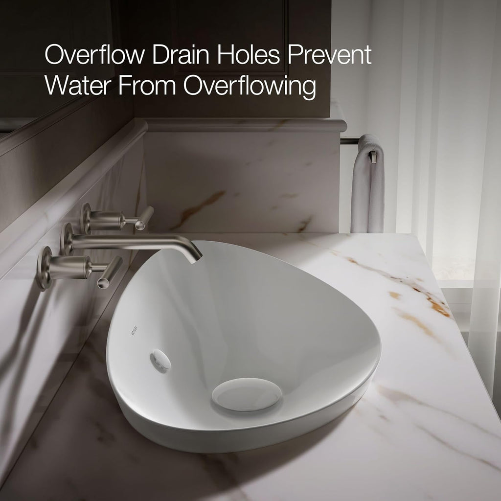 Kohler 20704-0 Veil™ 21' oval vessel bathroom sink, White
