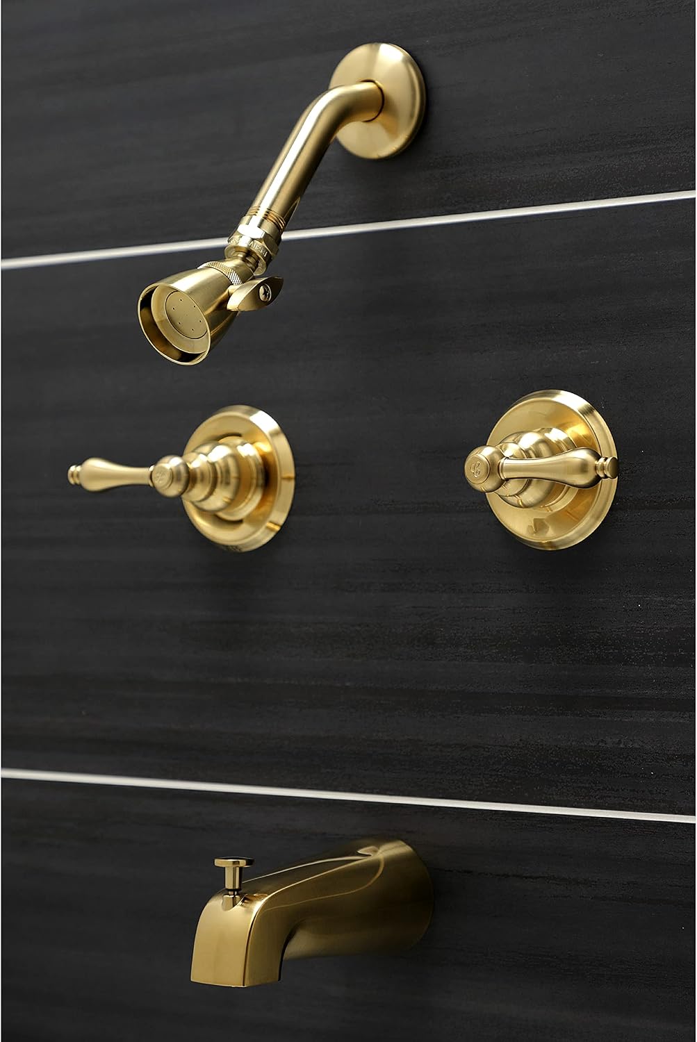 Kingston Brass KB247AL Victorian Tub and Shower Faucet, Brushed Brass 72 x 8 x 7.38
