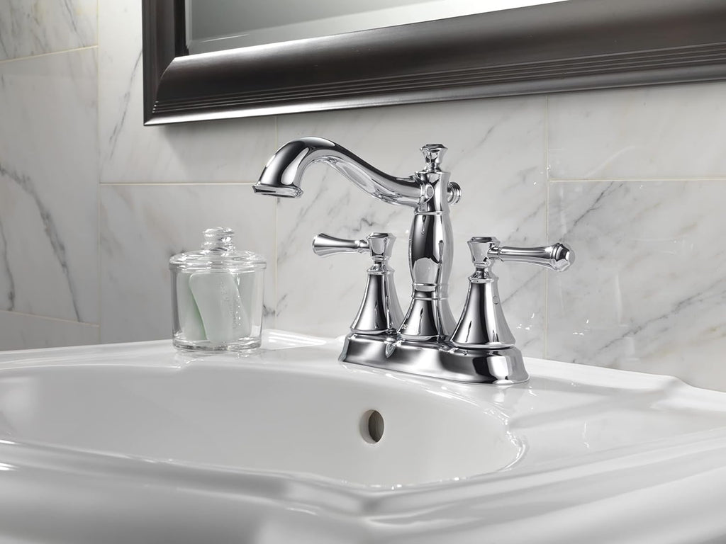 Delta Faucet Cassidy Gold Bathroom Faucet, Centerset Bathroom Faucet, Metal Drain Assembly, Champagne Bronze 2597LF-CZMPU, 5.41 x 6.59 x 5.41 inches