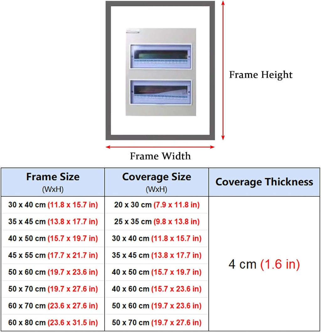 Electrical Panel Cover Pure Color Distribution Box Decorative Painting, 12 16 18 20 24 in Vertical Electric Panel Cover, Fuse Box Cover Cabinet for Restaurant Cafe(Style F,50 x 60 cm (19.7 x 23.6 in))