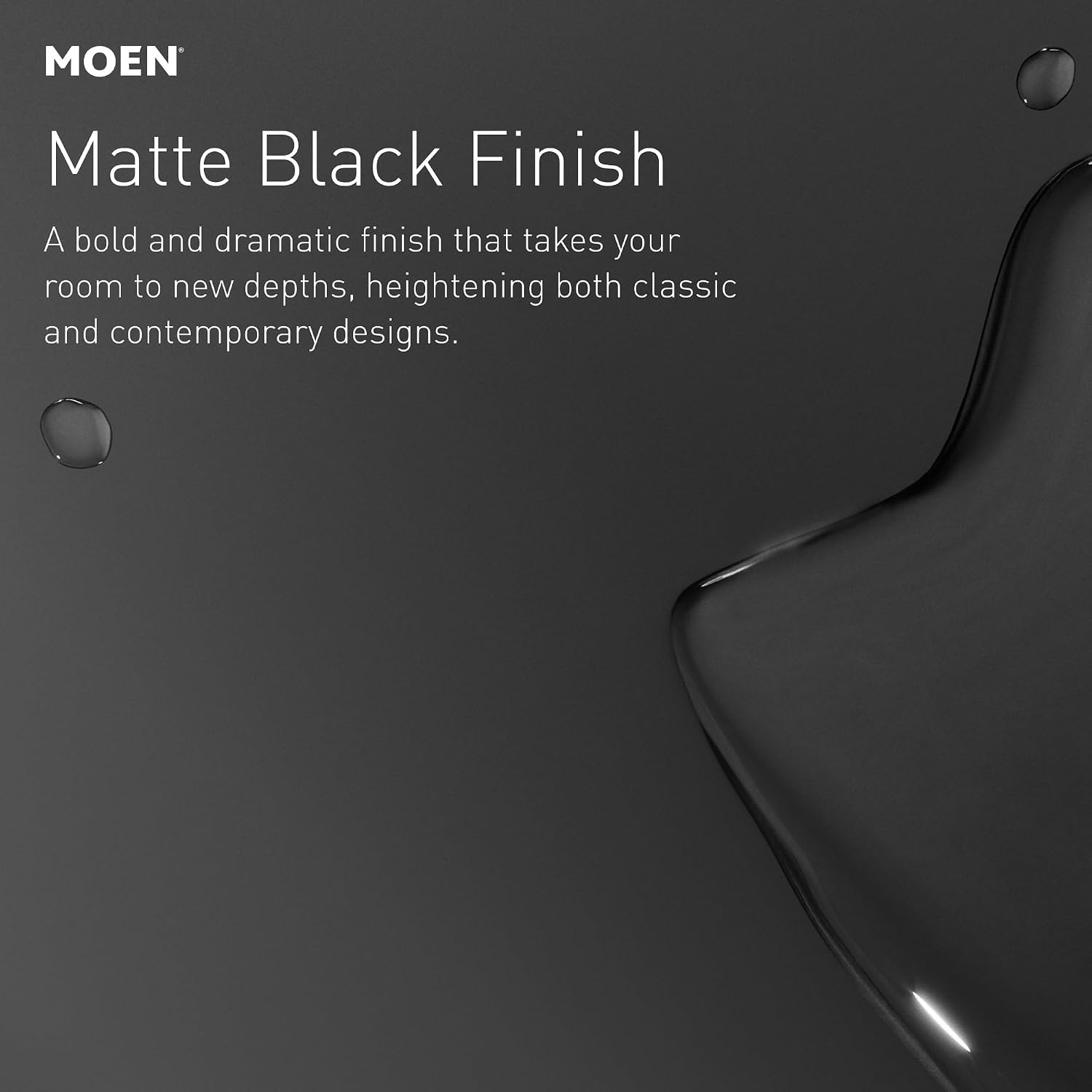Moen Weymouth Matte Black Two-Handle Widespread Cross Handle Bathroom Faucet Trim Kit, Valve Included, TVS42114BL
