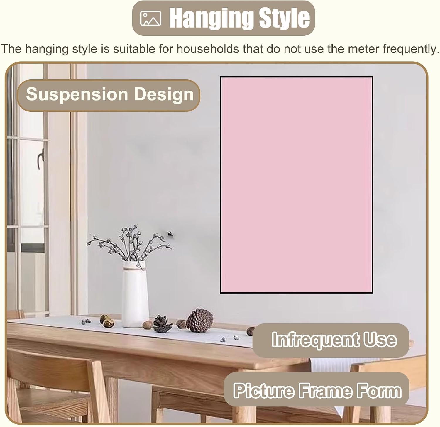 Decorative Breaker Box Cover Hanging, Indoor Electric Meter Box Cover for Distribution Decoration, Plastic Art Junction Box Covers for Homeline(Orange,60x80cm(23 5/8x31 1/2'))