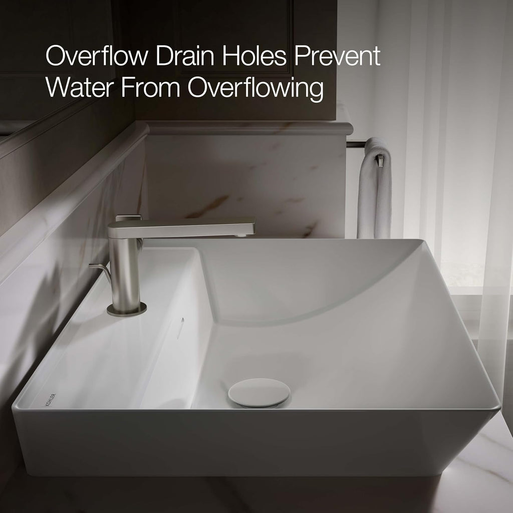KOHLER Brazn Rectangle Vessel Bathroom Sink