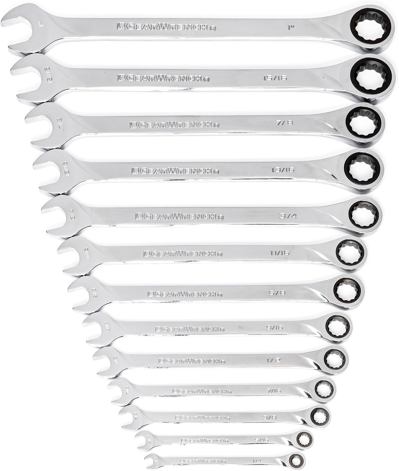 GEARWRENCH XL Ratcheting Combination SAE Wrench Set 13 Pc., 12 Point - 85199