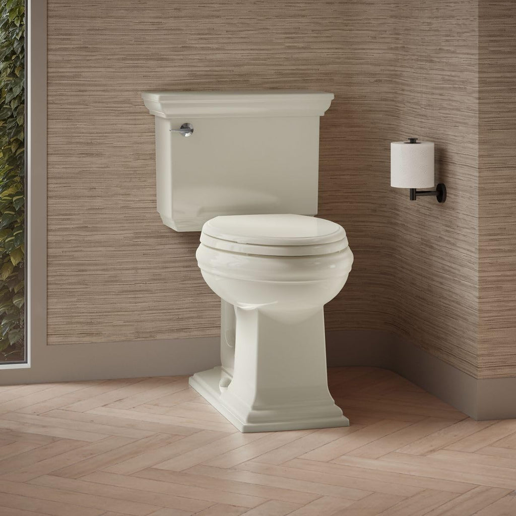 Kohler 3817-96 Memoirs® Stately Two-piece elongated toilet, 1.28 gpf, Biscuit