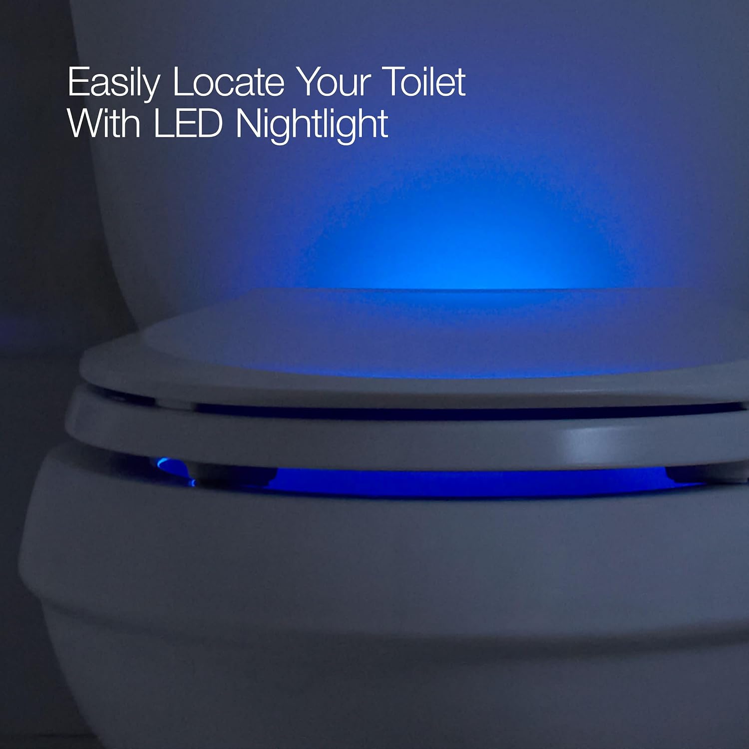 KOHLER CACHET® Nightlight Soft Close Toilet Seat Elongated, ReadyLatch®, Grip-Tight Hardware, Thunder Gray