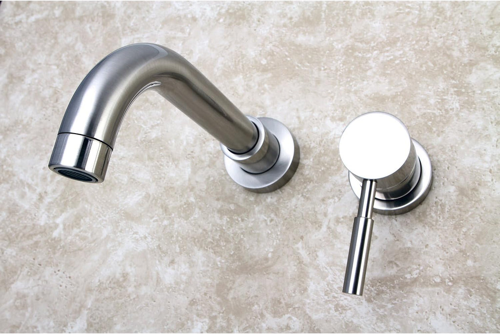 Kingston Brass KS8118DL Single-Handle Wall Mount Bathroom Faucet, Brushed Nickel