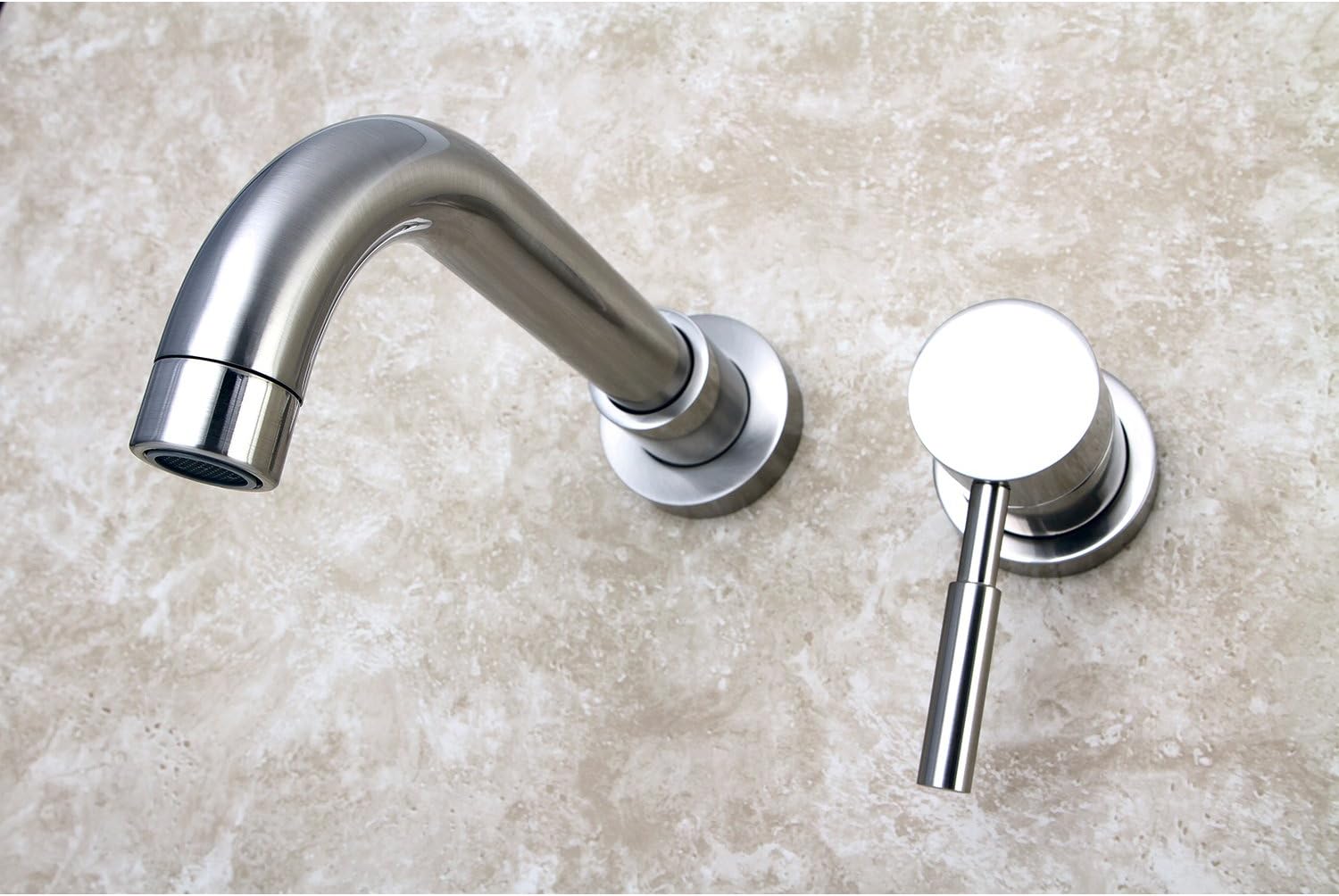 Kingston Brass KS8118DL Single-Handle Wall Mount Bathroom Faucet, Brushed Nickel
