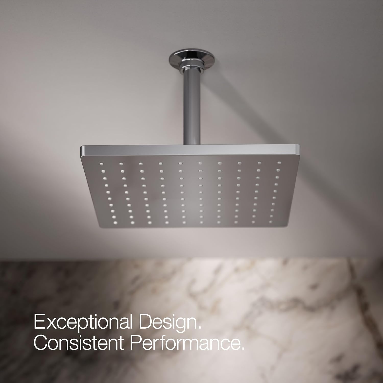 Kohler 26149-CP Honesty® 10' single-function rainhead, 2.5 gpm, Polished Chrome