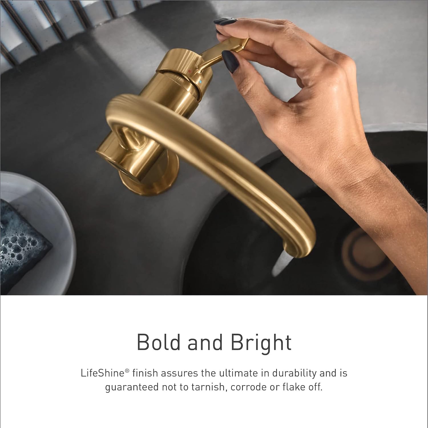 Moen Weymouth Brushed Gold Two-Handle Widespread Cross Handle Bathroom Faucet Trim Kit, Valve Included, TVS42114BG