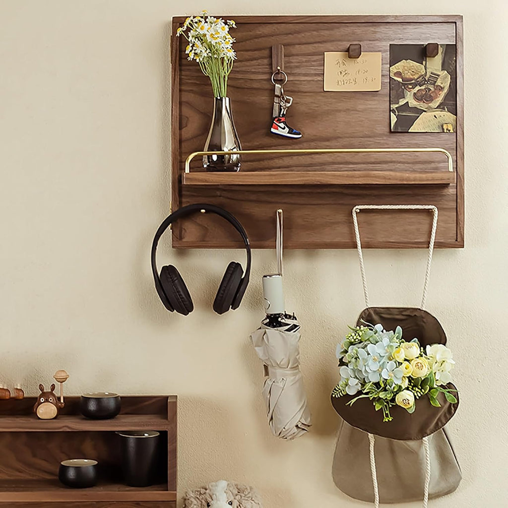 Fuse Box Cover Cabinet, Electrical Panel Cover Breaker Box Cover Decorative, Wooden with Shelf & Hooks, for Home, Living Room Office Art Picture(50 * 40cm/20 * 16in)