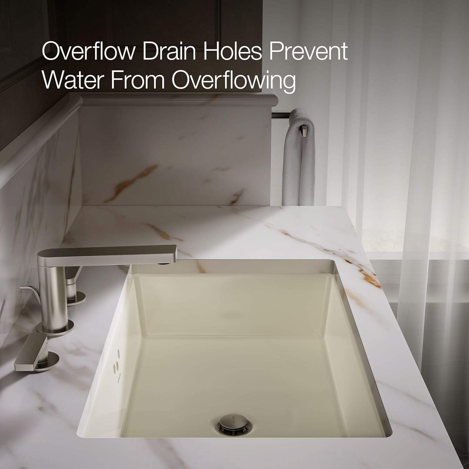 KOHLER K-2297-96 Kathryn Undercounter Bathroom Sink, Biscuit