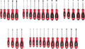 TEKTON Phillips, Slotted, Torx, Square Screwdriver Set - 4 Inch Shanks (35-Piece) | DWZ90014