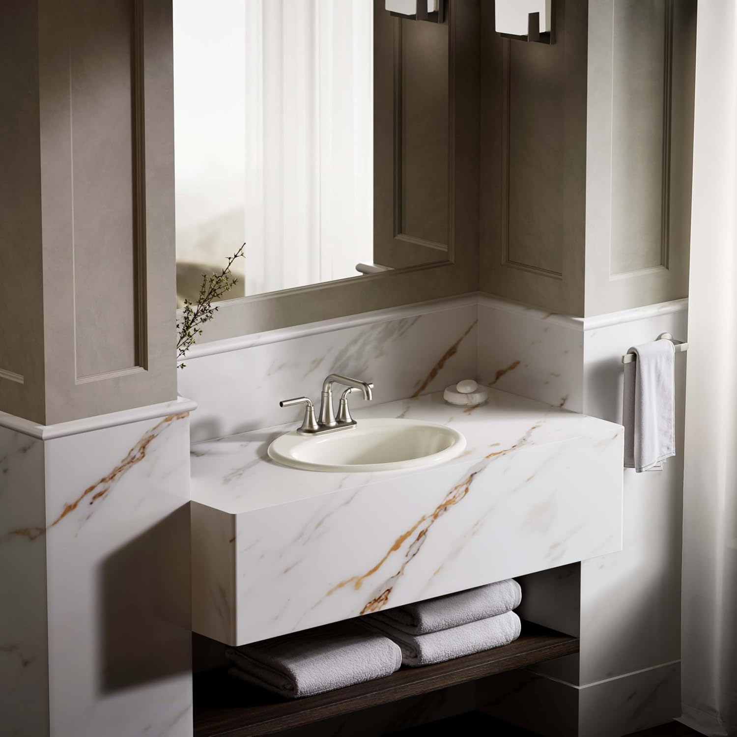 KOHLER Farmington 19X16 S-Rim Lav/4Cc