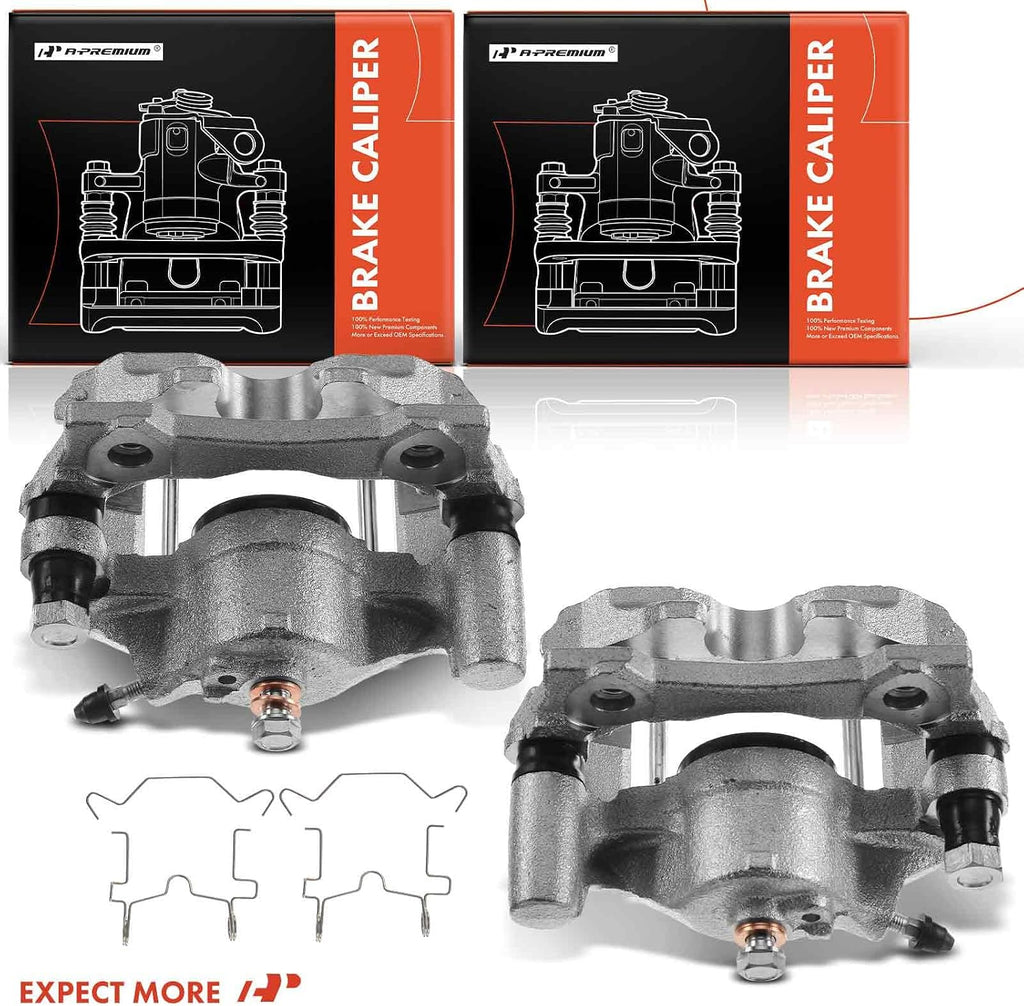 A-Premium Disc Brake Caliper Assembly with Bracket Compatible with Select Lexus Models - GS300 2006, IS250 2010-2013 - Rear Driver and Passenger Side, 2-PC Set