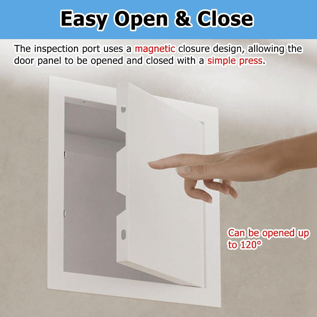 0.5 0.7 0.8 1 1.3 1.5 1.6 1.8 2ft Square Metal Access Door with 4 Screws, Plumbing Access Panel for Drywall, Small Plumbing Electrical Wall Hole Cover(Black,40x60cm/15.7x23.6inch)