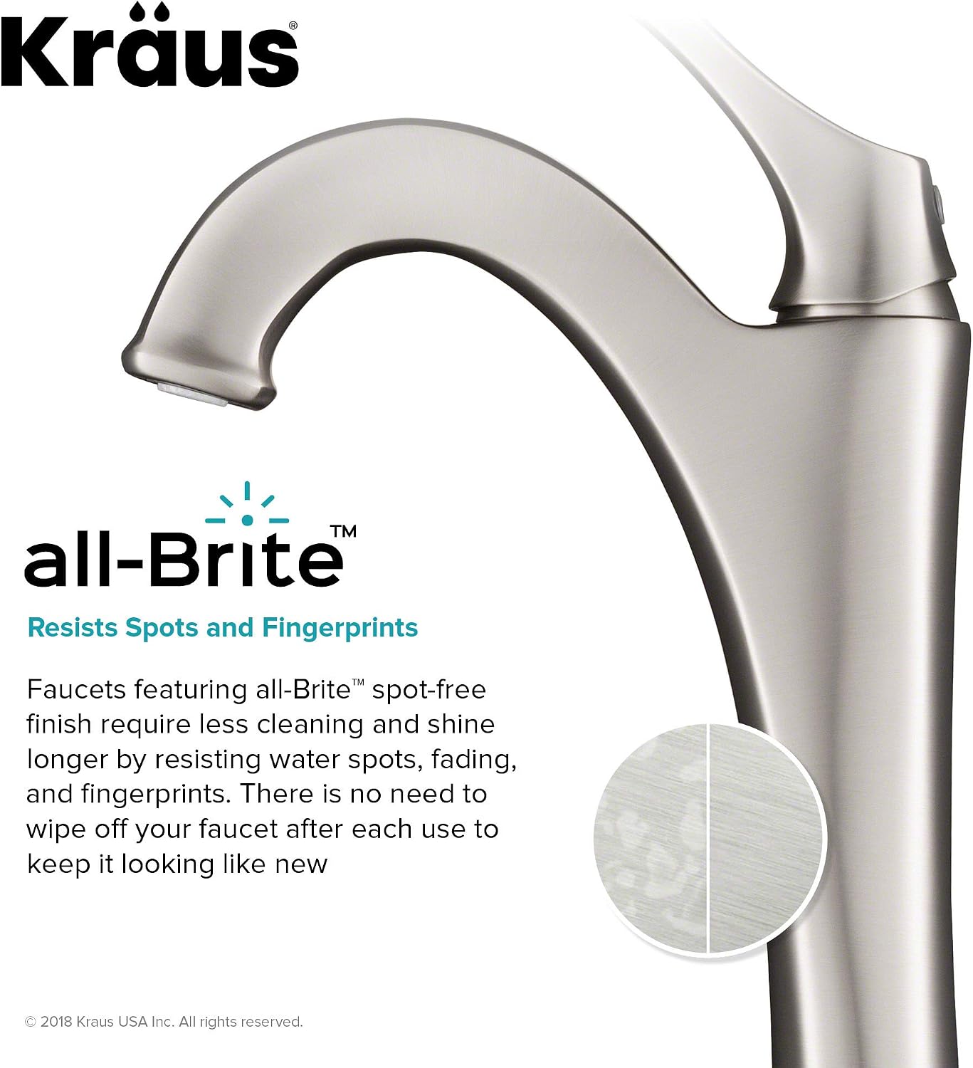 Kraus KVF-1200SFS Arlo Bathroom Faucet, Spot Free Stainless Steel