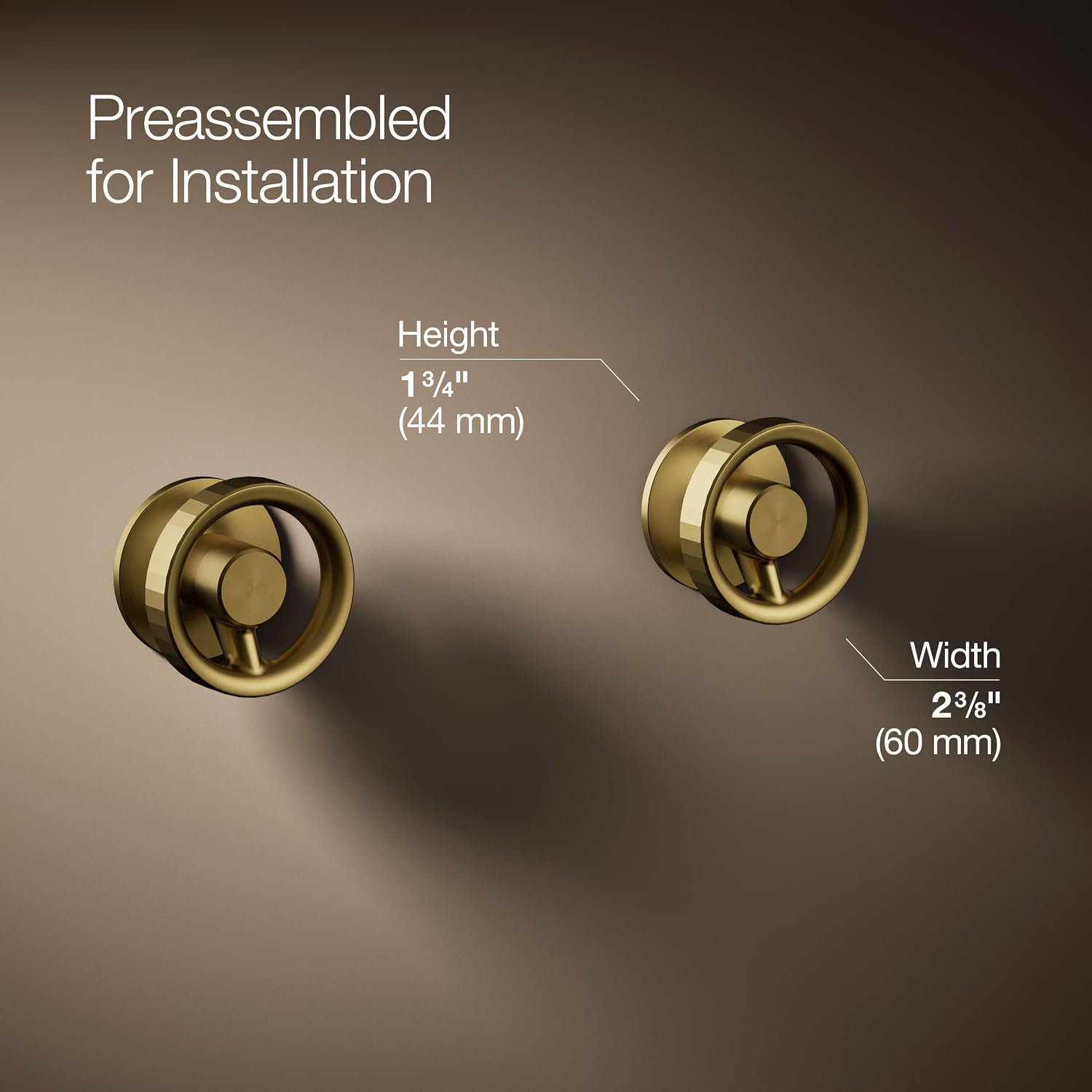 Kohler T77981-9-2MB Components Plumbing Fixtures, Vibrant Brushed Moderne Brass