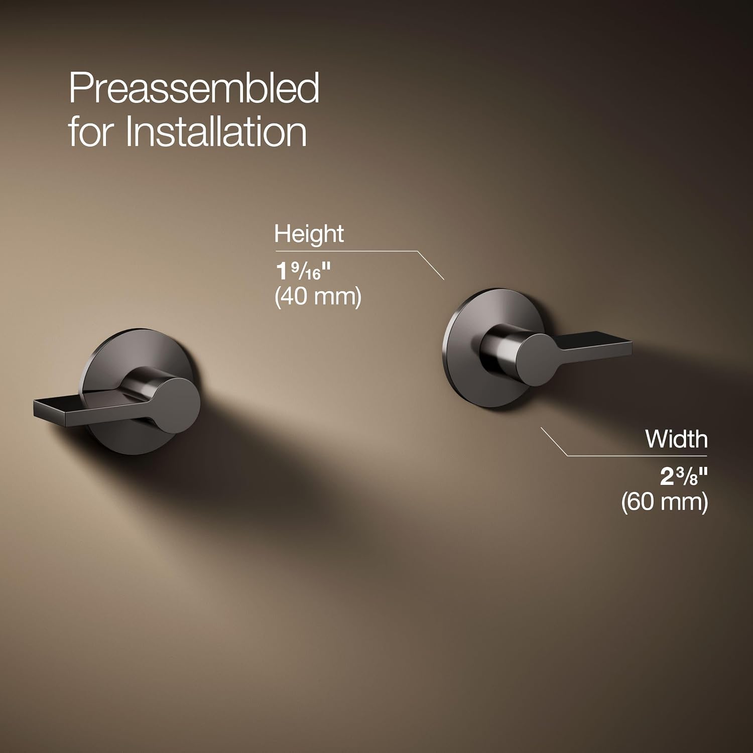 KOHLER Components Wall-Mount Bathroom Sink Faucet Lever Handle Trim