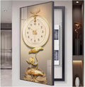 Fuse Box Cover Cabinet Decorative, Wall Mounted Hide Electrical Panel Cover Decorative, Decorative Painting of Electricity Meter with Clock Various Styles Available,001,60x120cm