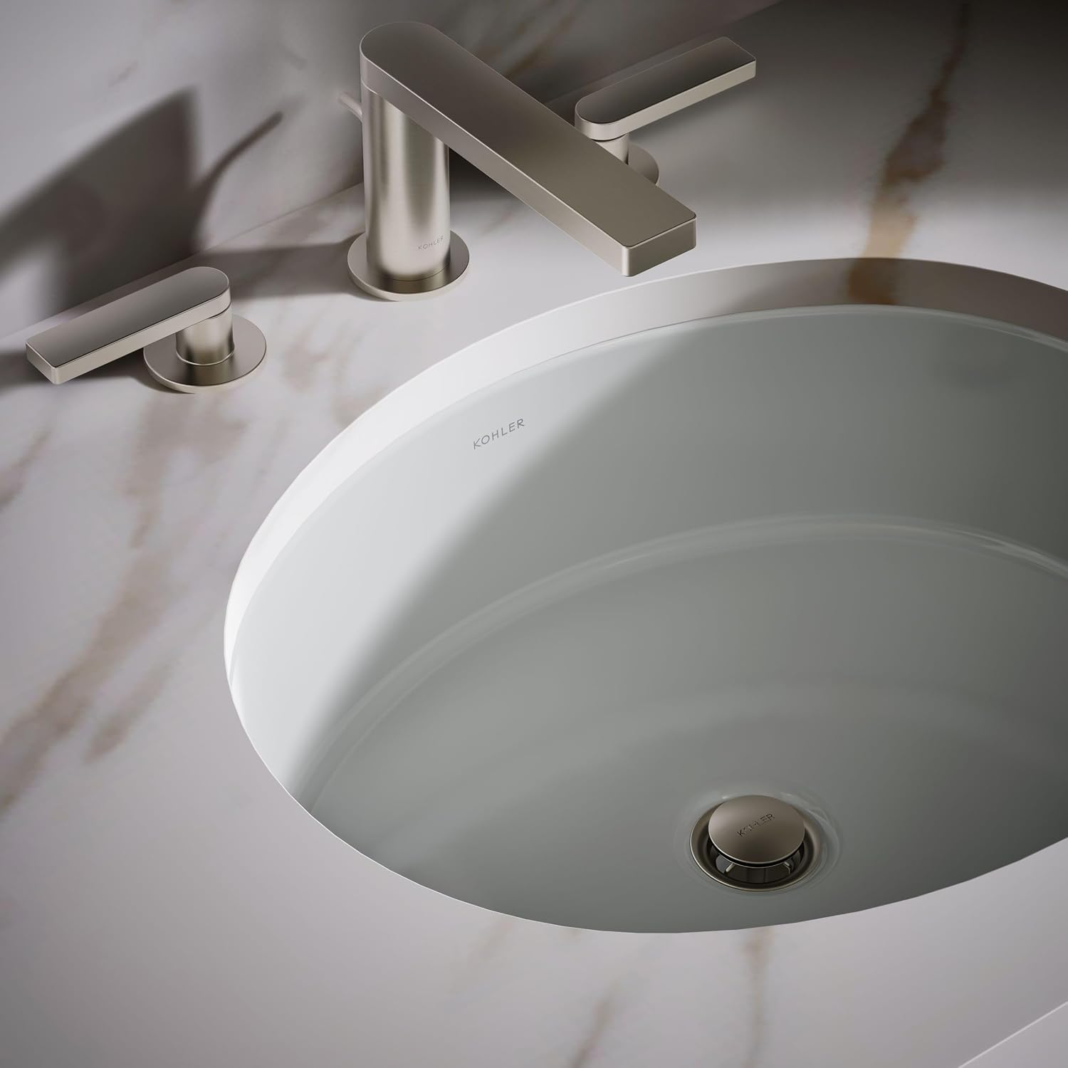 Kohler K-2881-95 1-Bowl Undermount Bathroom Sink w/Overflow Ice Grey