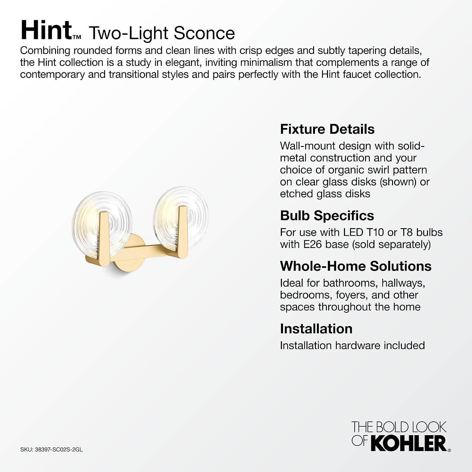 Kohler Hint Two-Light Sconce