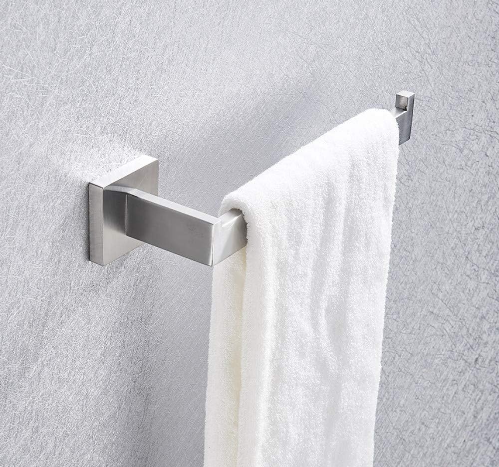 Modern Brushed Nickel Bathroom Hardware - Wall-Mounted Towel Rack, Robe Hook, Tissue Paper & More(Single Paper Holder)