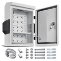 Outdoor Electrical Box, Cold-Rolled Steel Plate, Aluminum Alloy Back Beam, One-Piece Ventilation Design, IP65 Waterproof, Wall/Pole Mounted (15.7' x 11.8' x 5.9')